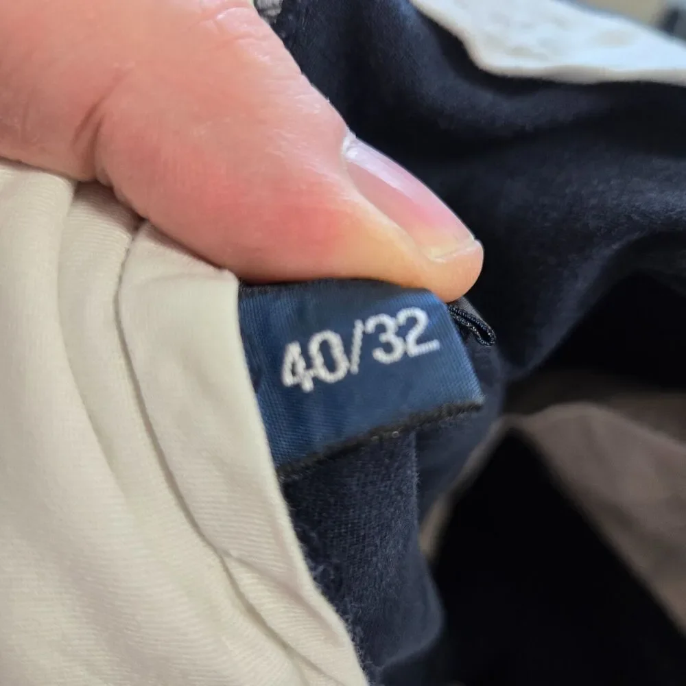 Polo Ralph Lauren Black Straight Mid Rise Pleated Men's Chino Ethan Pants 40x32
